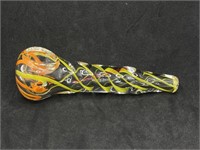 Yellow & Orange Swirl Glass Pipe