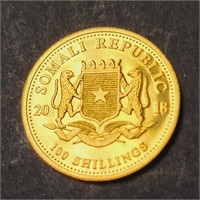 24K  3.15G 2018 Somali Republic Coin