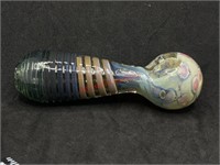 Dots and Swirls Multi Color Glass Pipe
