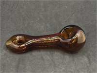 Dark Amber Glass Pipe