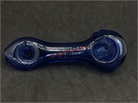 Clear Blue Glass Pipe