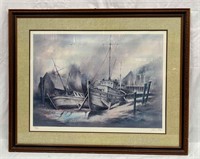 Signed & Framed Limited Edition Print "Quiet Harbo