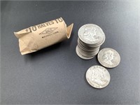 $10 ROLL SILVER HALF DOLLARS 1963 AND OLDER