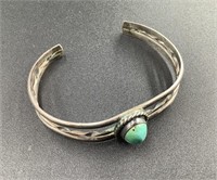 PETITE TURQUOISE AND SILVER CUFF