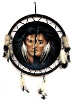 Dream Catcher With Native American Woman's Face Si