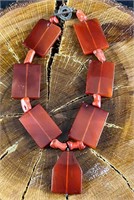 Coral Necklace made with Sterling Hardware
