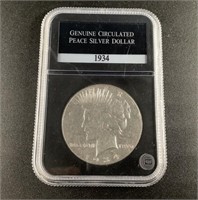 1934 SILVER PEACE DOLLAR