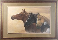 Vintage Horse Art Print Framed