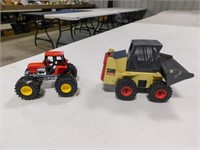 Plastic Toy Tractor and Bobcat