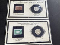1951-52 B. FRANKLIN HALF DOLLARS AND STAMPS