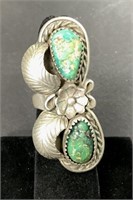 SILVER AND TURQUOISE RING