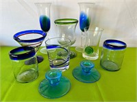 Mexican Blown Glass Variety of Glasses