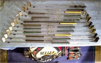 Various 19 Golf Club Set With Bullet Carry Bag