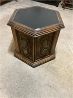 Wood octagon end table