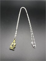 .925 Silver Plated Necklace (Cactus)