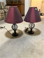 2- lamps with shades