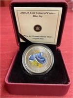 RCM 2010 25-cent Coloured Coin - Blue Jay