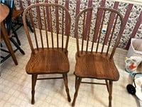 2- oak chairs