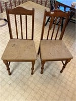 2- oak chairs