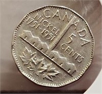 1751-1951 Canadian 5 cent coin.