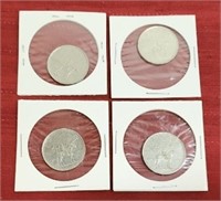 (4) 1973 Canadian 25 cent coins