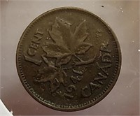 1941 Canadian 1 cent coin.