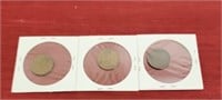 1944, 1945, and 1946 Canadian 1 cent coins