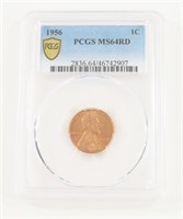 PCGS GRADED 1956 LINCOLN HEAD PENNY MS64RD