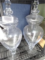 2 Large Candy Jars w/ Lids