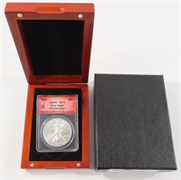 ANACS 2011 SILVER EAGLE FIRST RELEASE MS70 W/ BOX