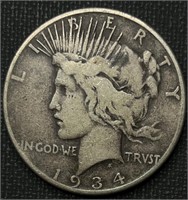 1934 Peace Dollar