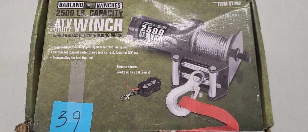 Badland Winches 2500 lb. Atv utility winch with