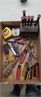 Misc. Screw drivers, measuring tape, misc tools