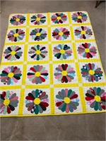 Hand sewn pinwheel quilt