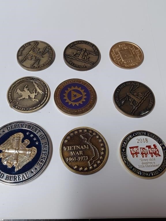 Lot of Various Tokens to Include War Related ,
