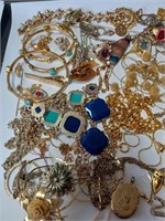 Lot of Goldtone Necklaces, Earrings, Bracelets,