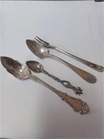 Vtg. Forks and Spoons Lot to Include One Marked