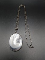 Necklace (Grey/White Stone)