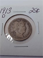 1913 Barber Quarter