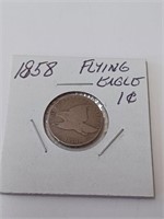 1858 Flying Eagle One Cent Coin