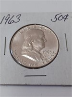 1963 Benjamin Franklin Half Dollar