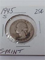 1945  Silver Quarter