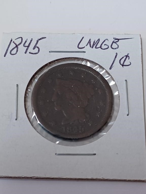 1845 One Cent Coin