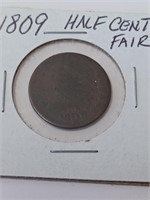 1809 Half Cent Coin