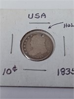 Capped Bust Dime w/ Hole in  Coin