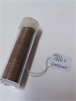 Roll of 1929 Wheat Pennies