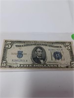 1934  Silver Certificate Five Dollar Bill