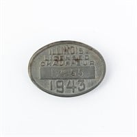 1943 Illinois Chauffer Badge #12255