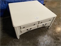 SQUARE COFFEE TABLE W/ DRAWERS