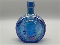 Cobalt Blue John F. Kennedy Wheaton Liquor Bottle